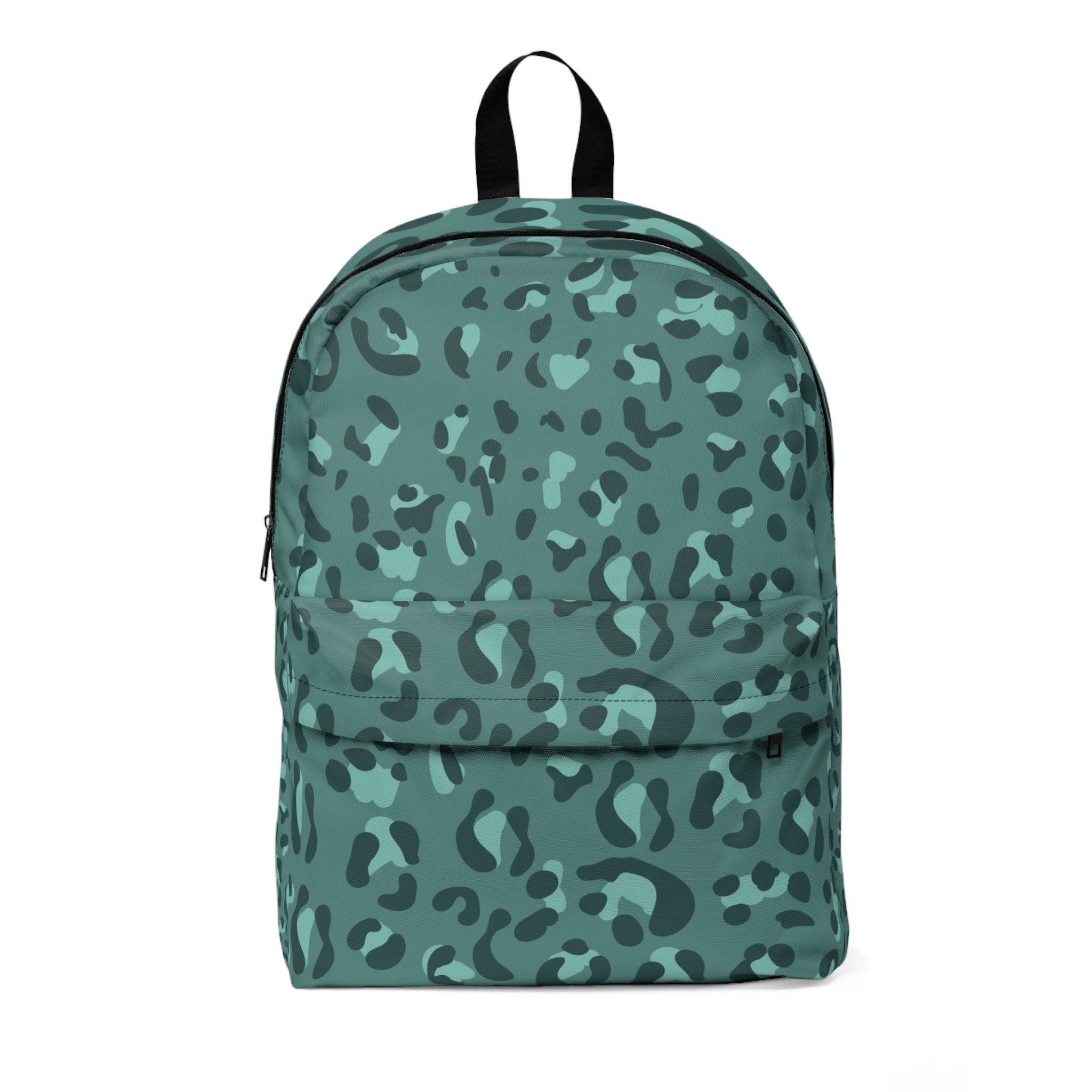 Emerald Green Leopard Print Backpack, Artsulli - Art is Long, Life is Short, Bags, Size, One size, , , , , 14542256022611372789