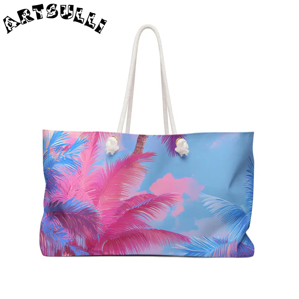 Ethereal Pastel Palms Oversized Weekender Tote, Artsulli - Art is Long, Life is Short, Bags, Size, 24" × 13", , , , , 93689986736612627934