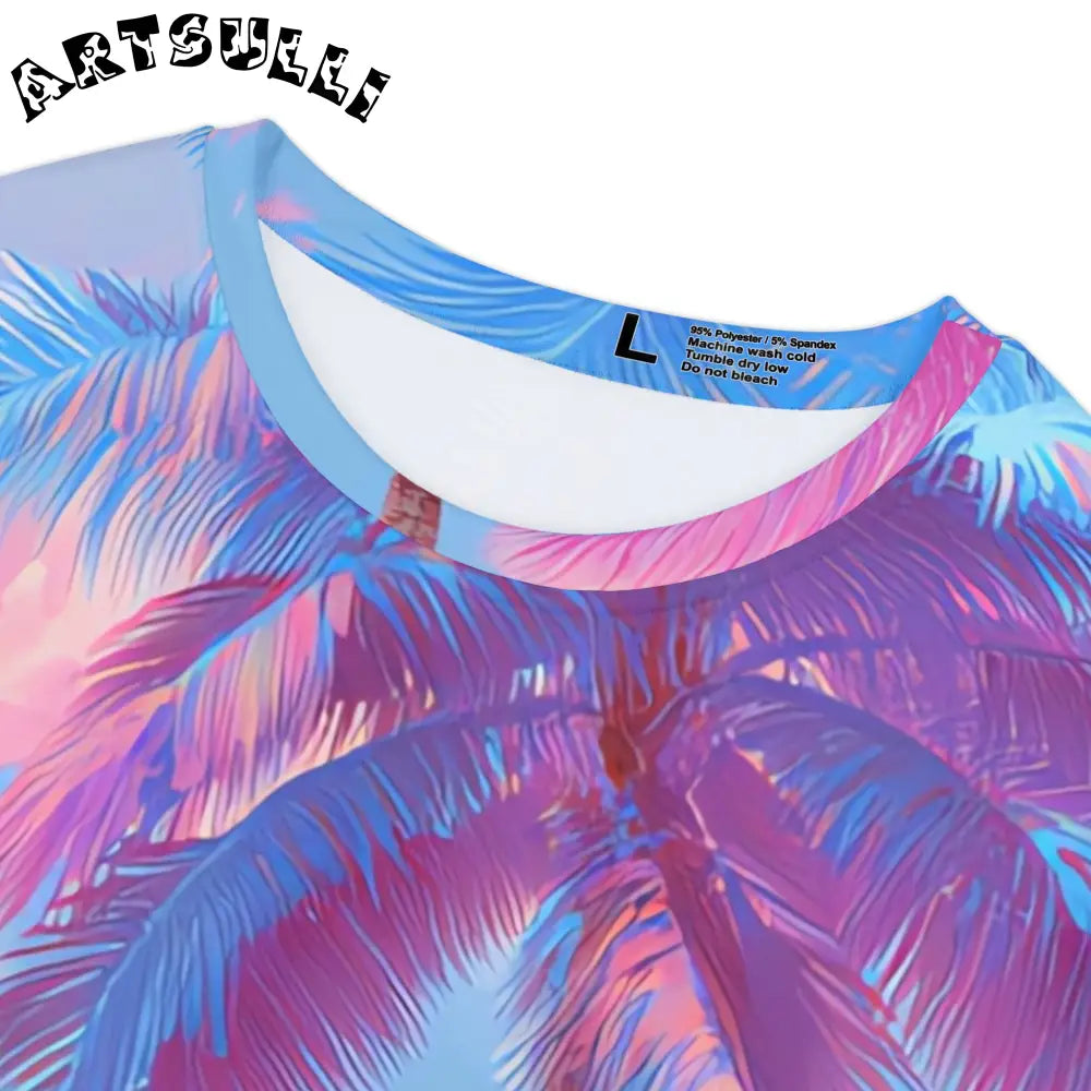 Ethereal Pastel Palms Printed All Over Tee, Artsulli - Art is Long, Life is Short, All Over Prints, , , , , , , 