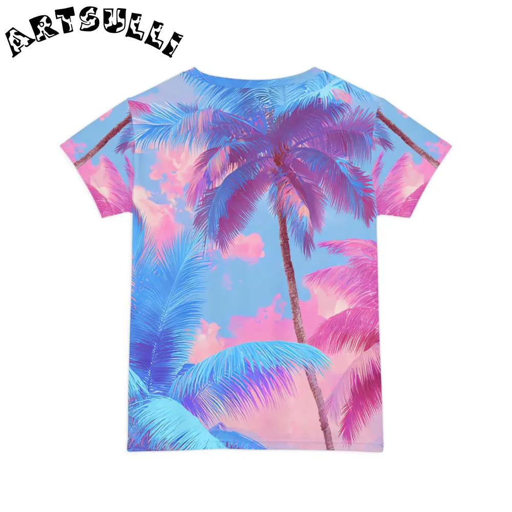 Ethereal Pastel Palms Printed All Over Tee, Artsulli - Art is Long, Life is Short, All Over Prints, , , , , , , 