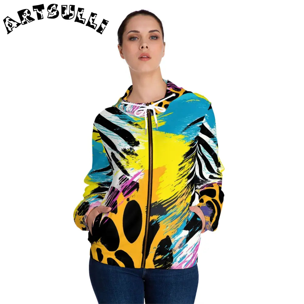 JAKKOUTTHEBXX Expressionist Jungle Cell Zip Hoodie 2025