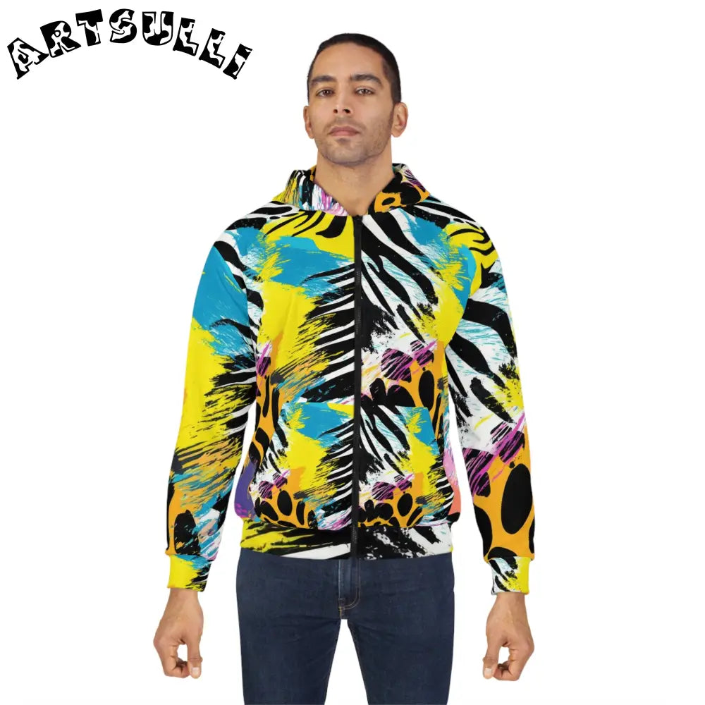 JAKKOUTTHEBXX Expressionist Jungle Cell Zip Hoodie 2025