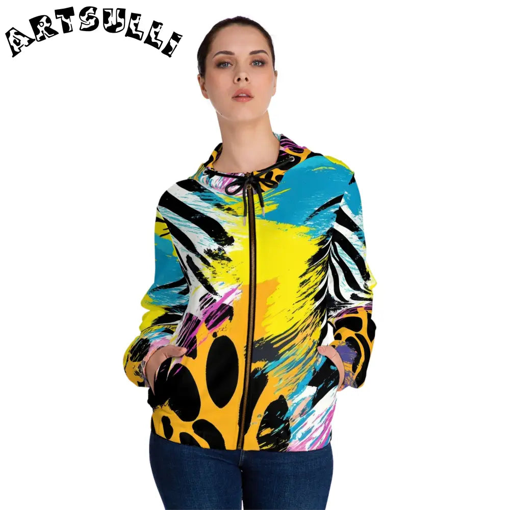 JAKKOUTTHEBXX Expressionist Jungle Cell Zip Hoodie 2025
