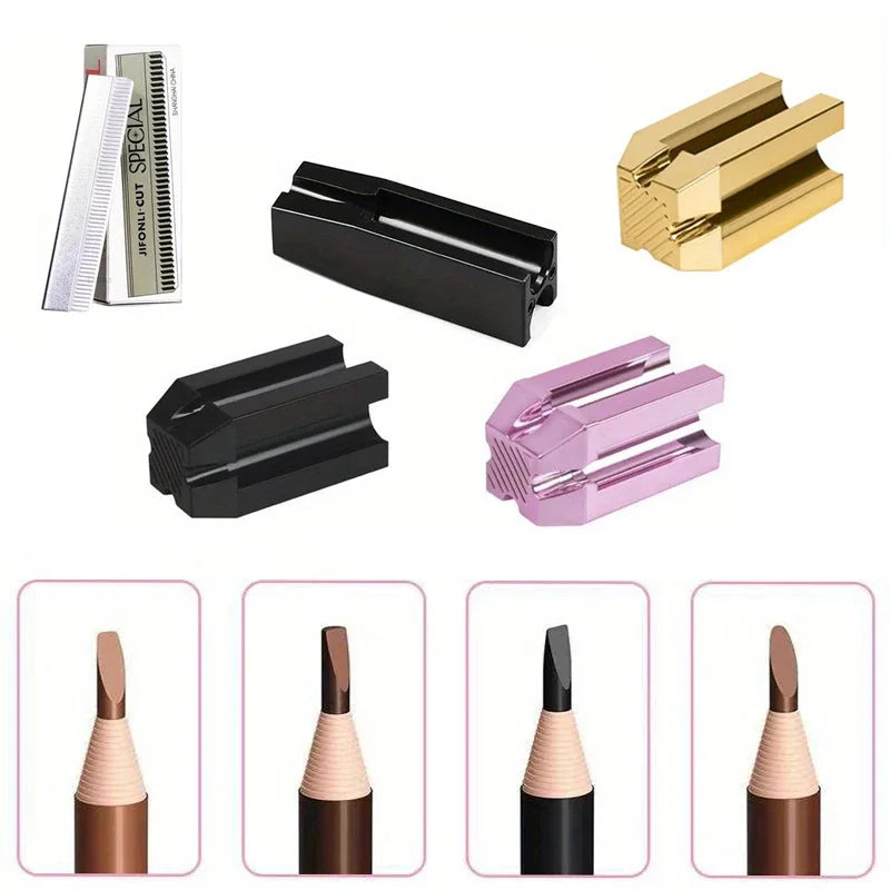 1pcs Brow Pen Sharpener Trimmer with Microblading Blade Tattoo Supplies Set Eyebrows Sharpening Tip Thin Art Makeup Tools