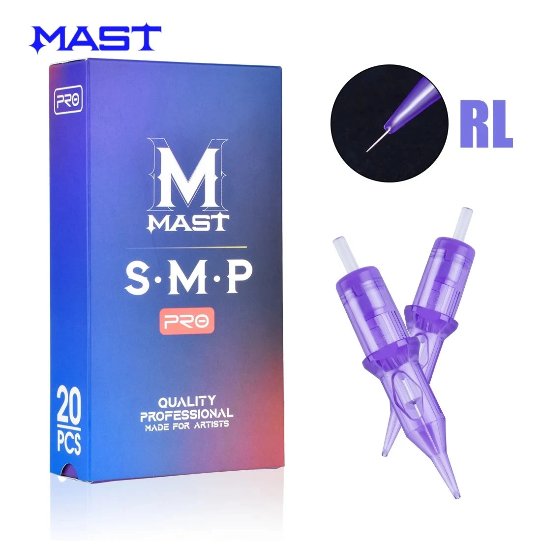 Mast PRO Tattoo Cartridge Needles SMP Art Makeup Needle 1RL 3RL Round Liner Permanent Makeup for Eyeliner Lip Tattoo Supplies