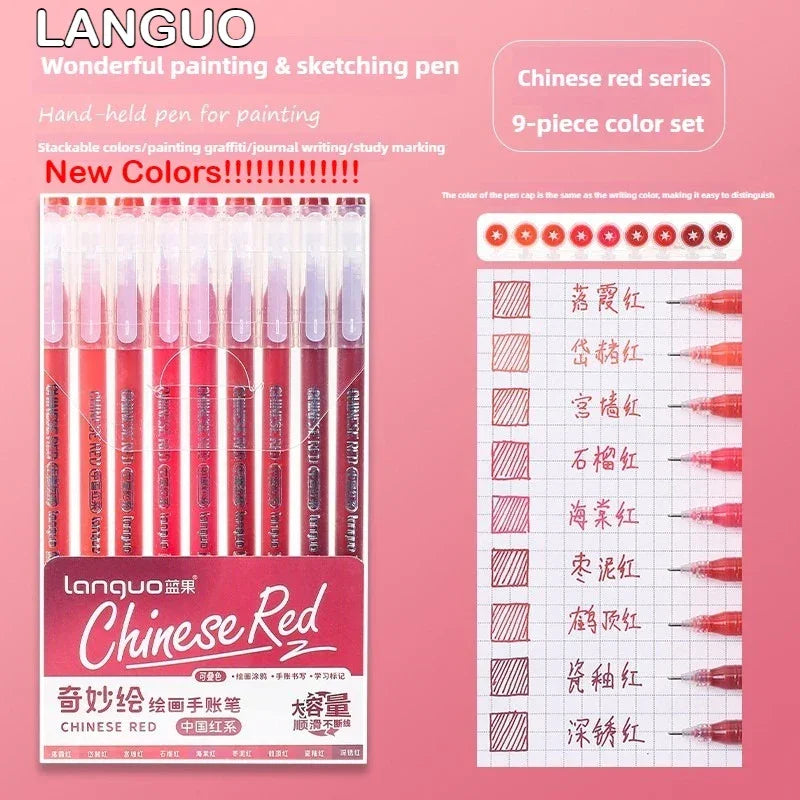 Buy The Best By Artsulli - Art is Long Life Short - LANGUO New Colors 45/9 Drawing Highlighter Morandi Gel Pen Diary Painting DIY Office