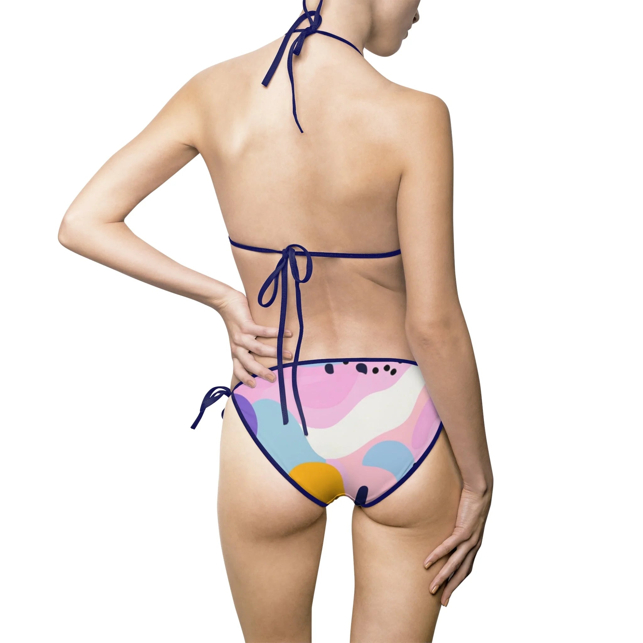 Fashionable Colorful Abstract Dots Bikini Swimsuit, Artsulli - Art is Long, Life is Short, All Over Prints, , , , , , , 