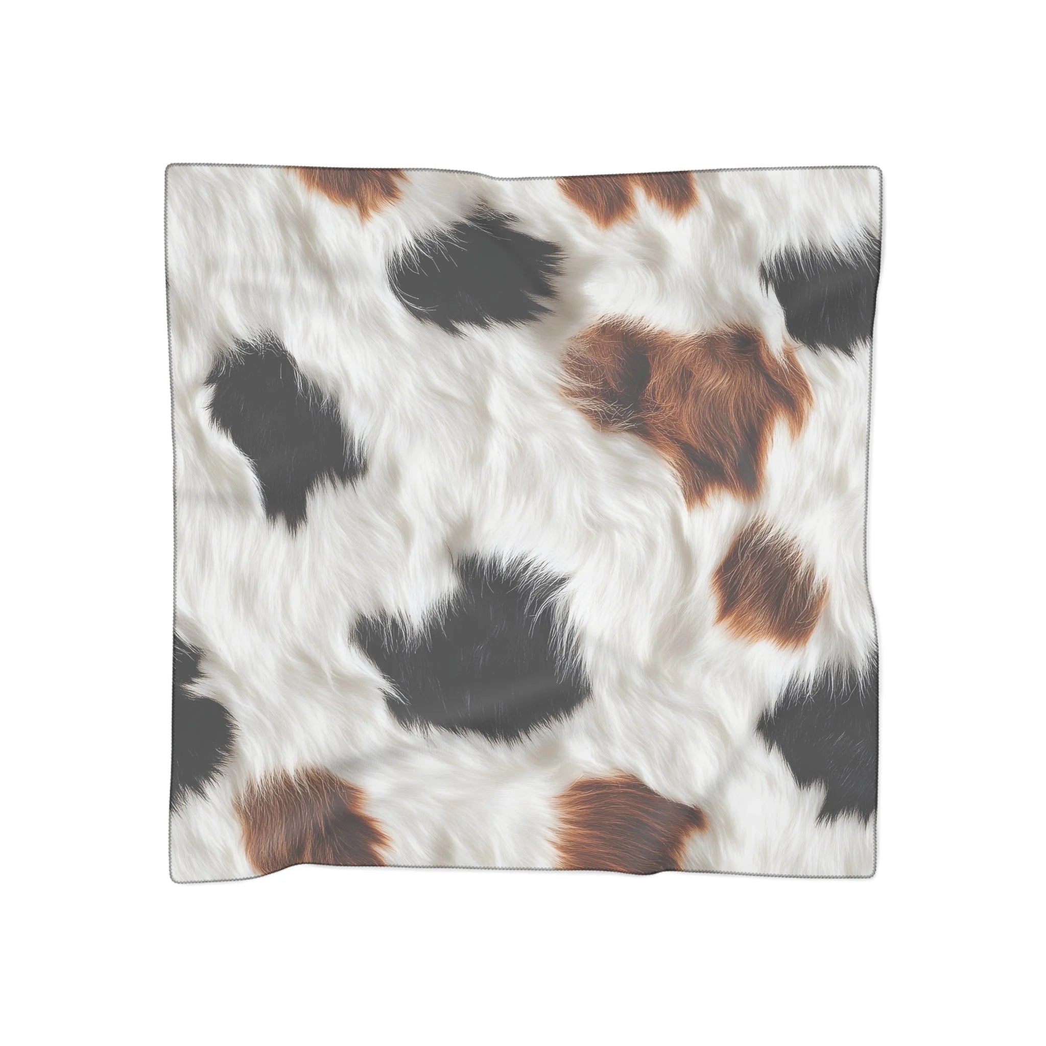 Faux Cowhide Print Sheer Scarf, Artsulli - Art is Long, Life is Short, Accessories, Color, Poly chiffon, Size, 25" × 25", , , 12293488780601