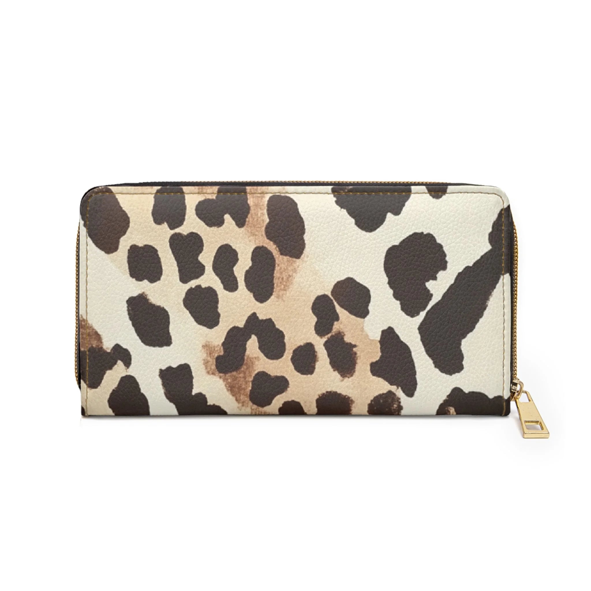 Printify Faux Cowhide Print Zip Around Wallet 2025