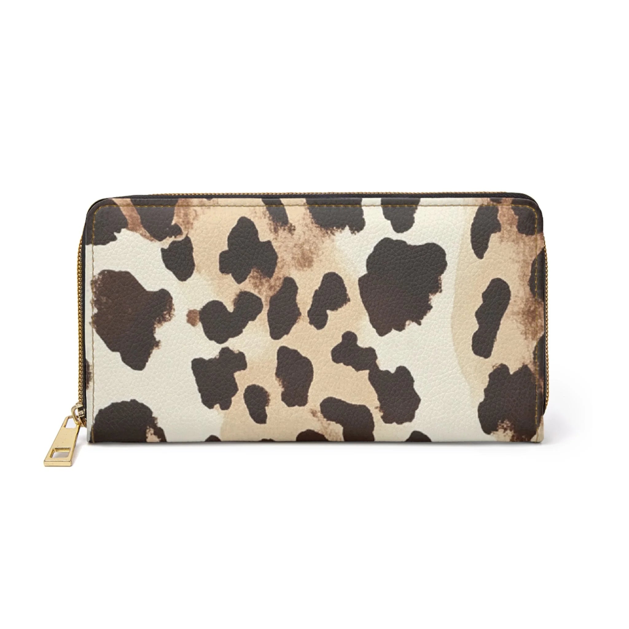Printify Faux Cowhide Print Zip Around Wallet 2025