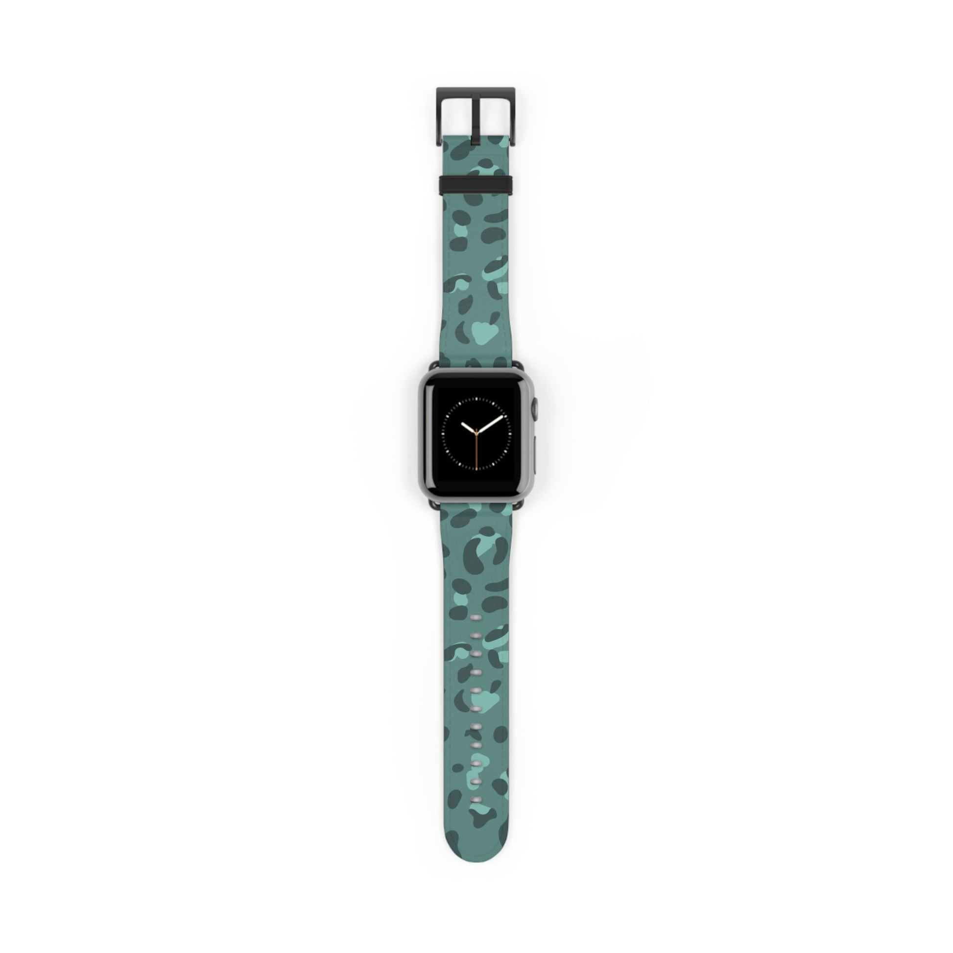 Faux Leather Leopard Apple Watch Band, Artsulli - Art is Long, Life is Short, Accessories, Size, 38 - 41 mm, Color, Black Matte, , , 18411950489584142594