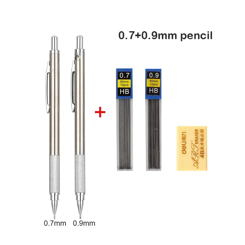 Buy The Best By Artsulli - Art is Long Life Short - Mechanical Pencil Set 0.3 0.5 0.7 0.9 1.3 2.0mm Full Metal Drawing Painting Automatic