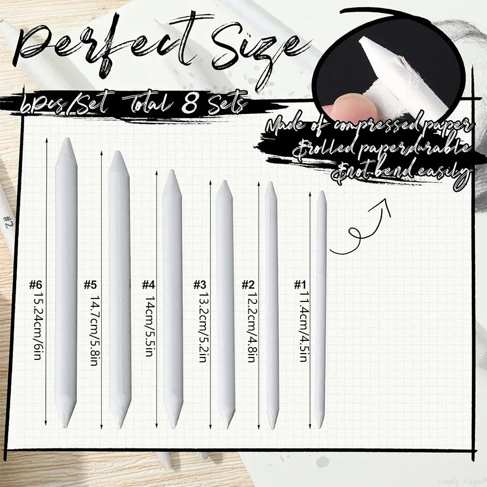 Buy The Best By Artsulli - Art is Long Life Short - Paper Blending Stumps for Drawing Shading Supplies Pencil Sketch Paint Tools Student