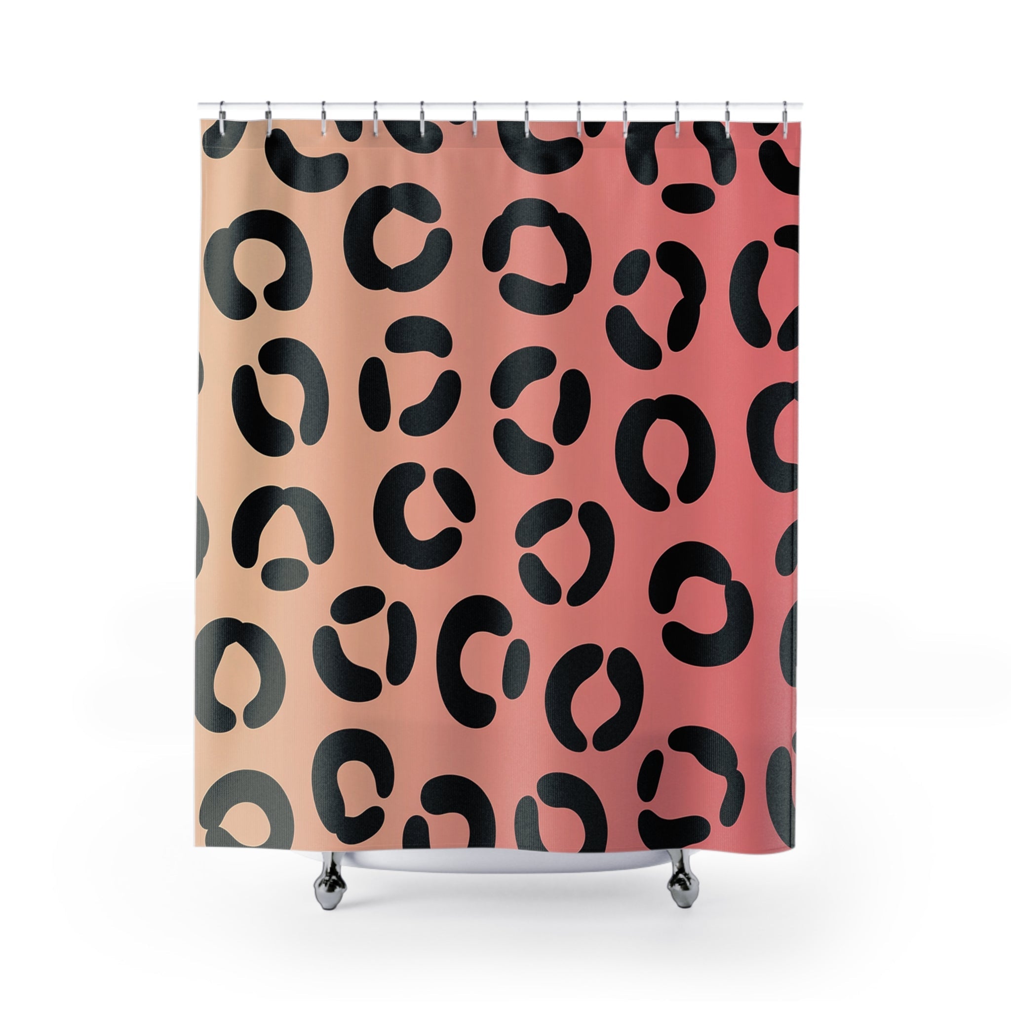 Printify Fiery Leopard Print Shower Curtain 2025