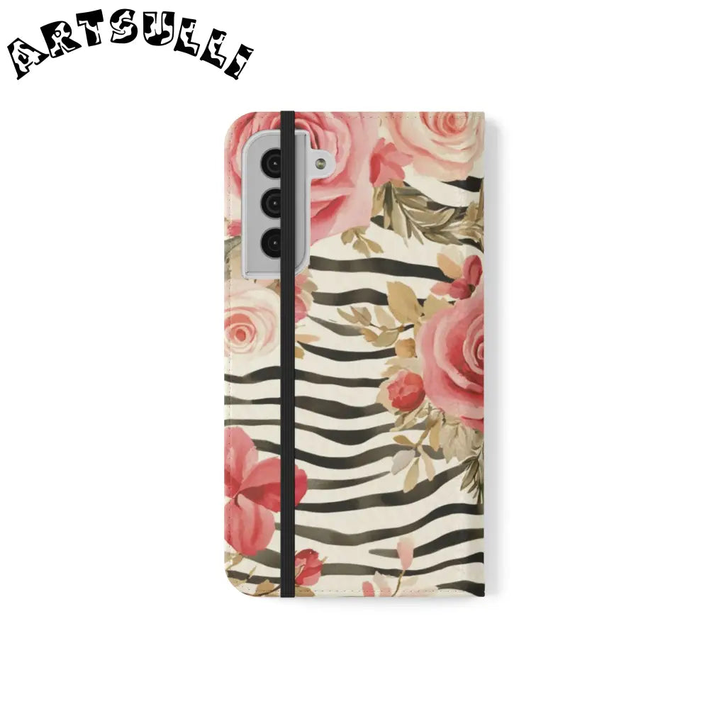 JAKKOUTTHEBXX Pink Floral Zebra Print Flip Case 2025