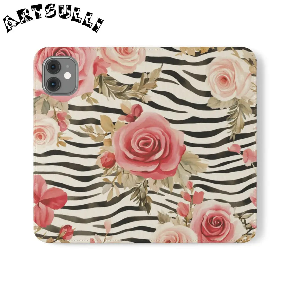 JAKKOUTTHEBXX Pink Floral Zebra Print Flip Case 2025