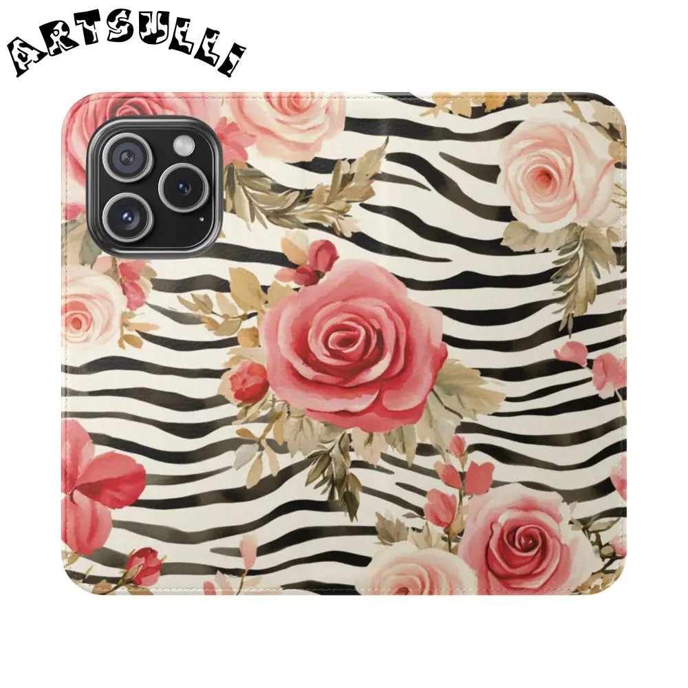 JAKKOUTTHEBXX Pink Floral Zebra Print Flip Case 2025
