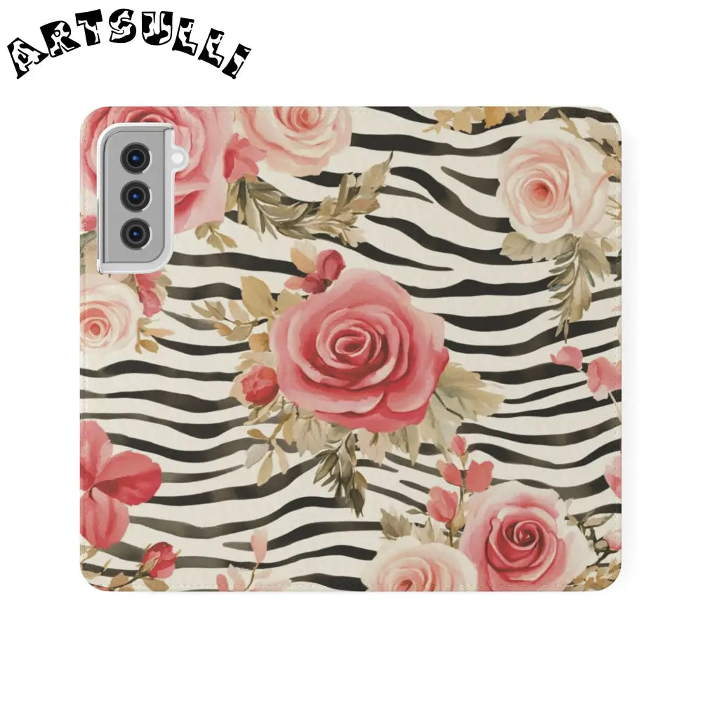 JAKKOUTTHEBXX Pink Floral Zebra Print Flip Case 2025