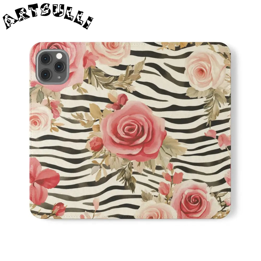 JAKKOUTTHEBXX Pink Floral Zebra Print Flip Case 2025