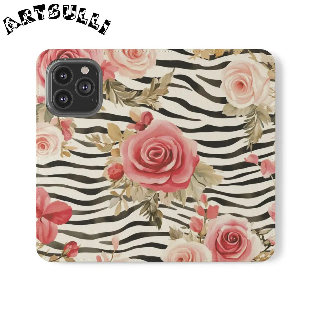 JAKKOUTTHEBXX Pink Floral Zebra Print Flip Case 2025