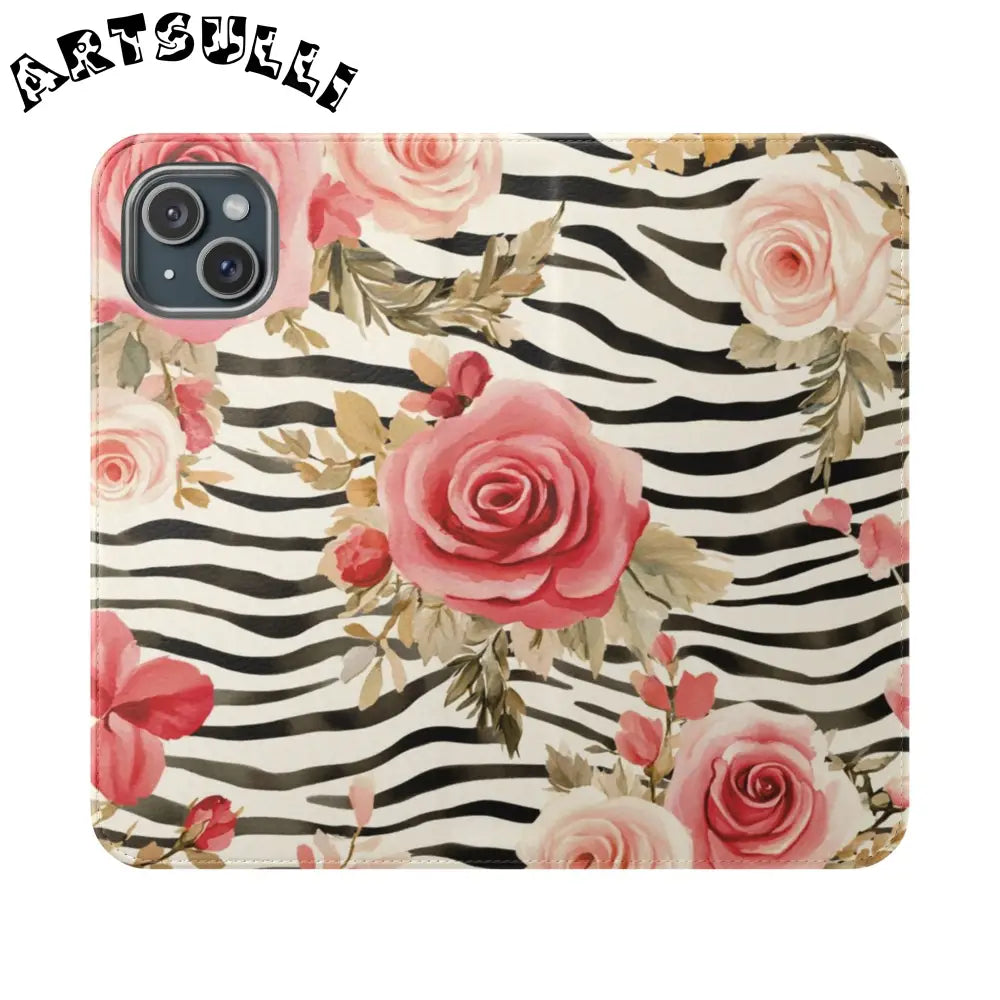 JAKKOUTTHEBXX Pink Floral Zebra Print Flip Case 2025
