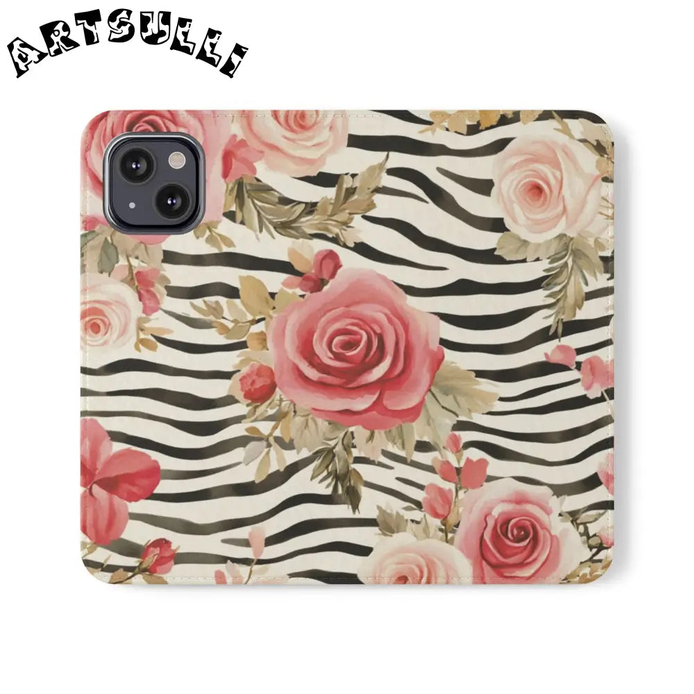 JAKKOUTTHEBXX Pink Floral Zebra Print Flip Case 2025