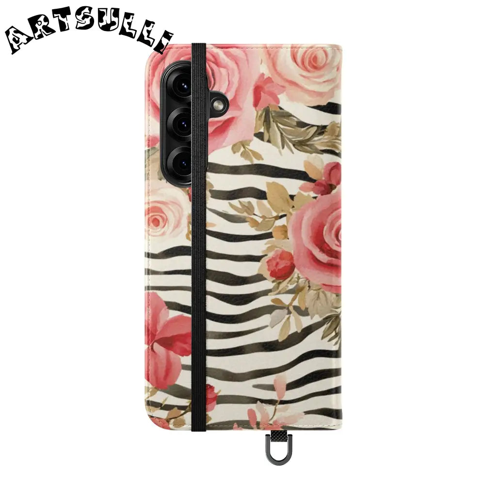 JAKKOUTTHEBXX Pink Floral Zebra Print Flip Case 2025