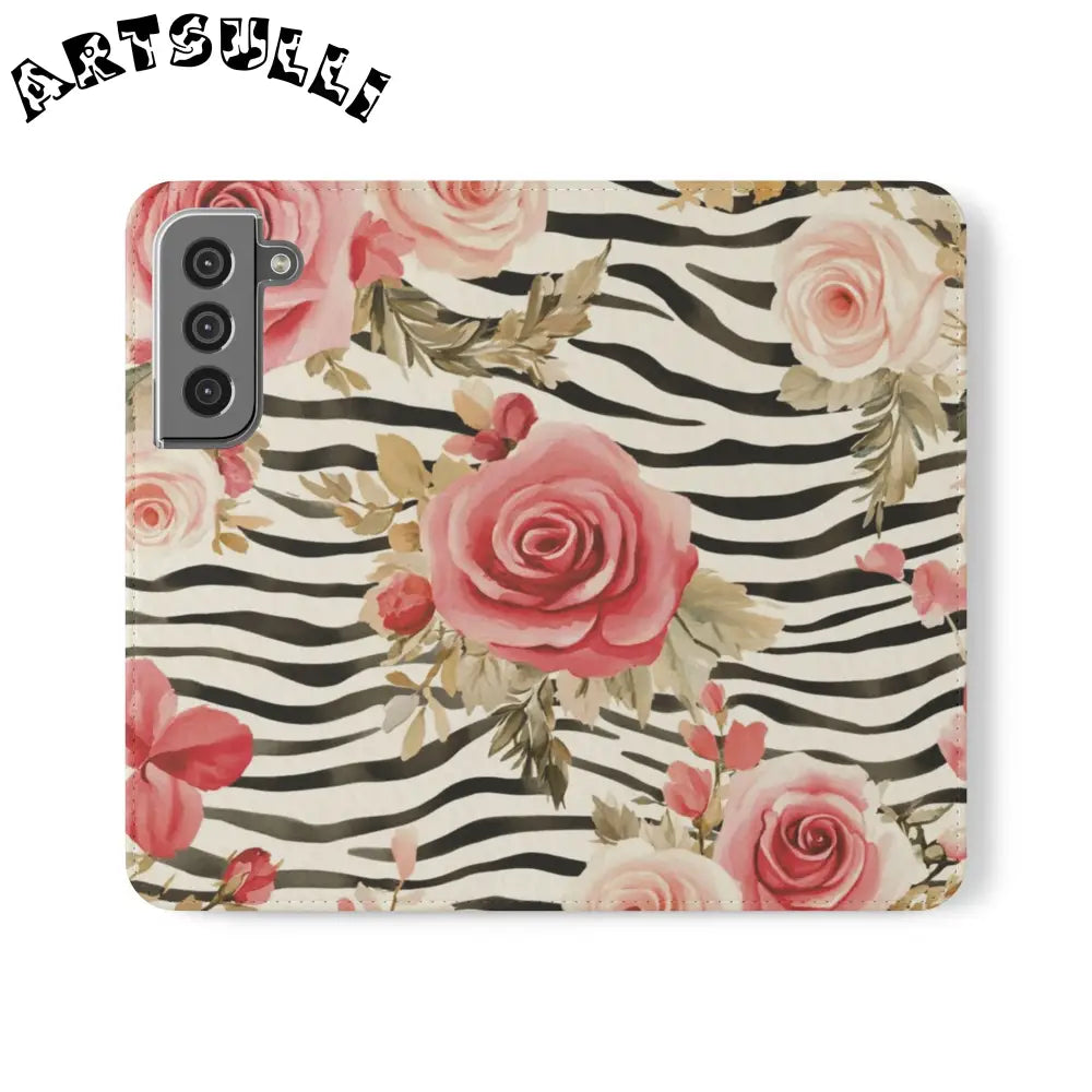 JAKKOUTTHEBXX Pink Floral Zebra Print Flip Case 2025
