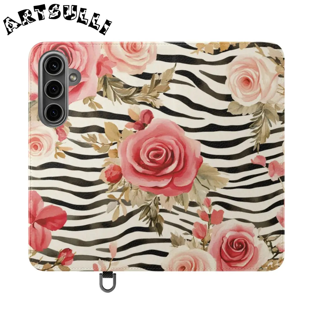 JAKKOUTTHEBXX Pink Floral Zebra Print Flip Case 2025