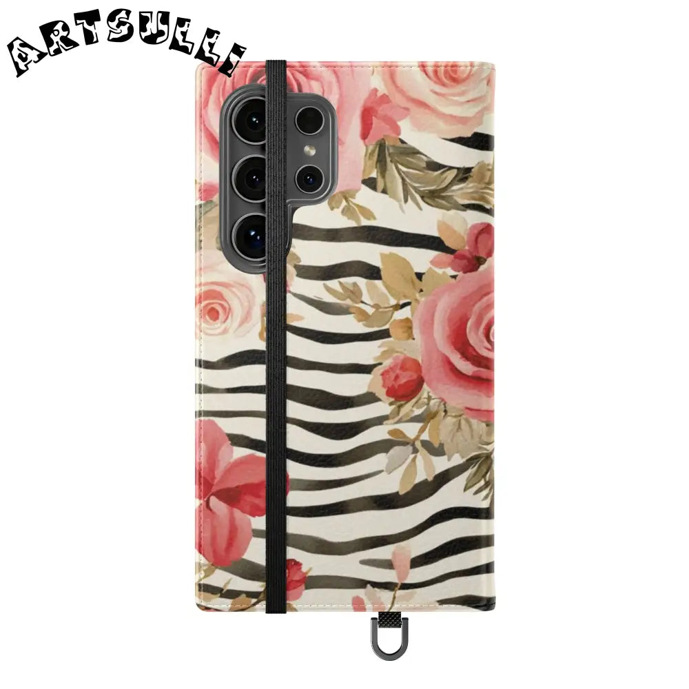 JAKKOUTTHEBXX Pink Floral Zebra Print Flip Case 2025