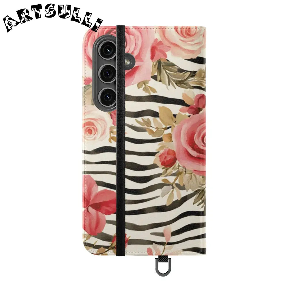 JAKKOUTTHEBXX Pink Floral Zebra Print Flip Case 2025
