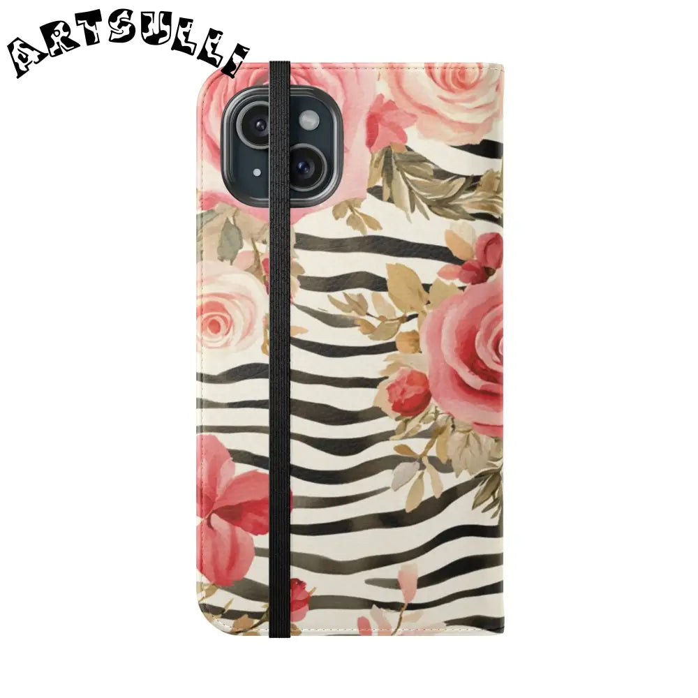 JAKKOUTTHEBXX Pink Floral Zebra Print Flip Case 2025