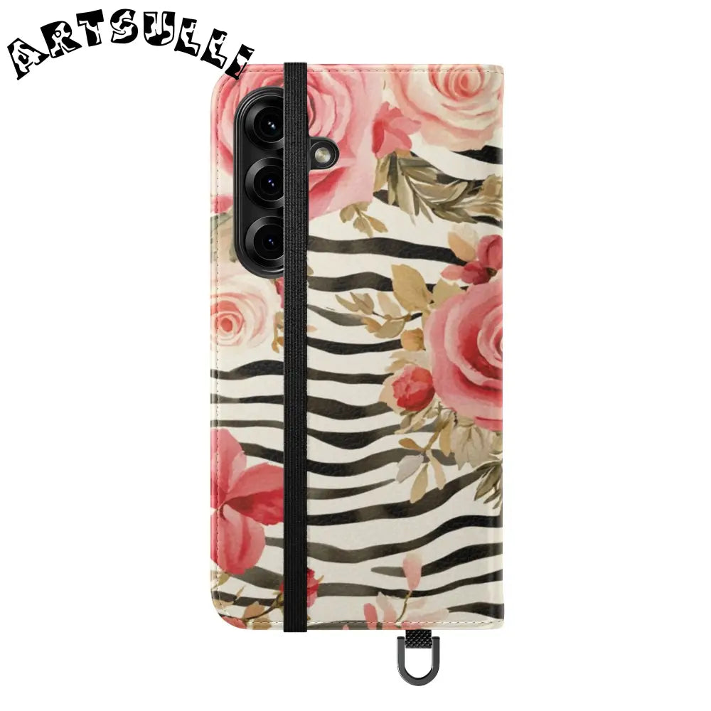 JAKKOUTTHEBXX Pink Floral Zebra Print Flip Case 2025