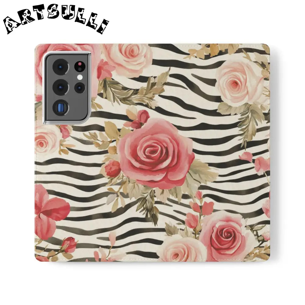 JAKKOUTTHEBXX Pink Floral Zebra Print Flip Case 2025