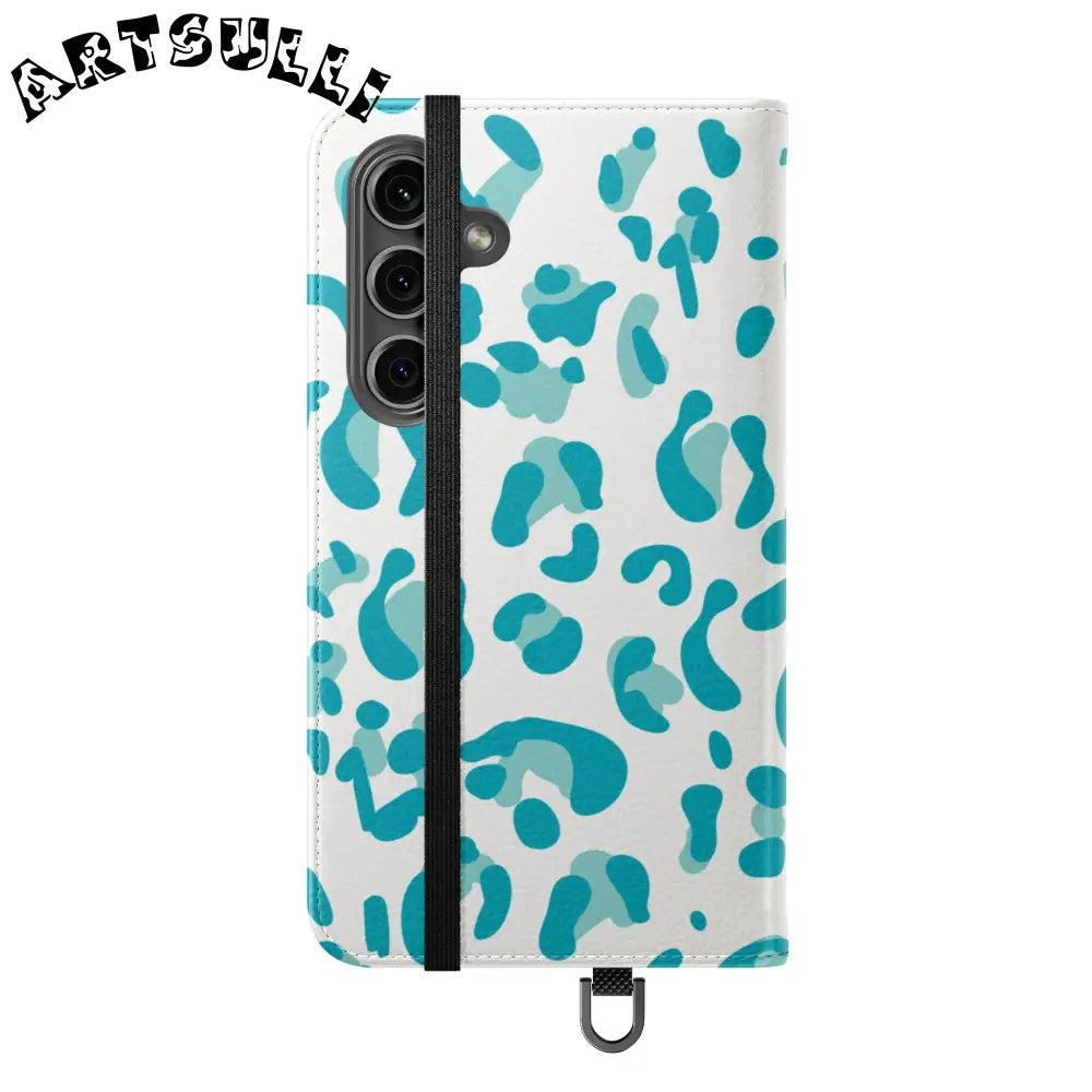 JAKKOUTTHEBXX Teal Leopard Print Flip Cases 2025