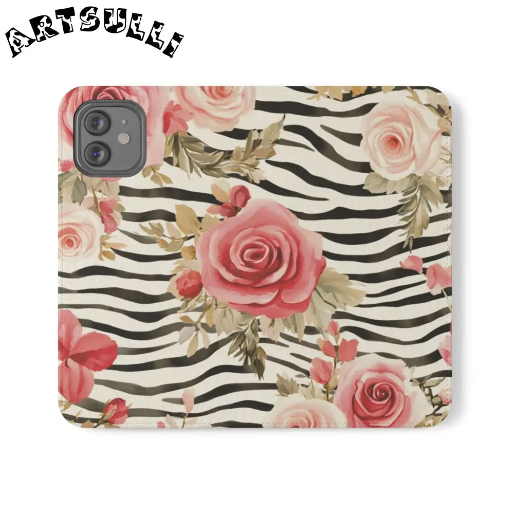 JAKKOUTTHEBXX Pink Floral Zebra Print Flip Case 2025