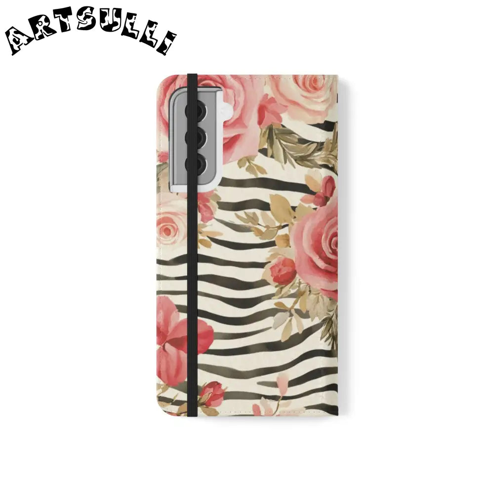 JAKKOUTTHEBXX Pink Floral Zebra Print Flip Case 2025