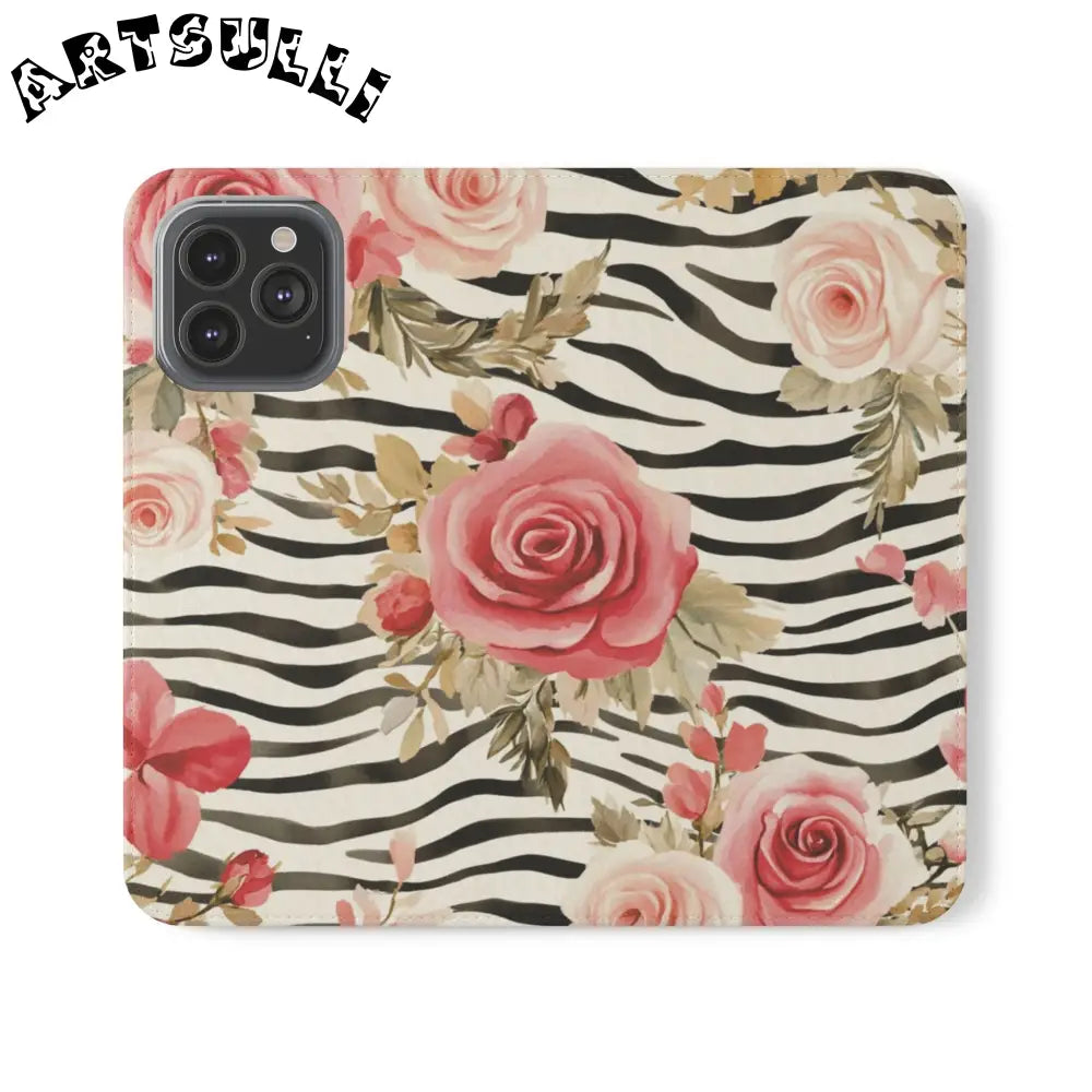 JAKKOUTTHEBXX Pink Floral Zebra Print Flip Case 2025