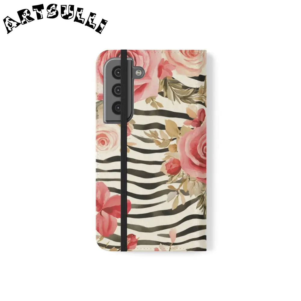 JAKKOUTTHEBXX Pink Floral Zebra Print Flip Case 2025