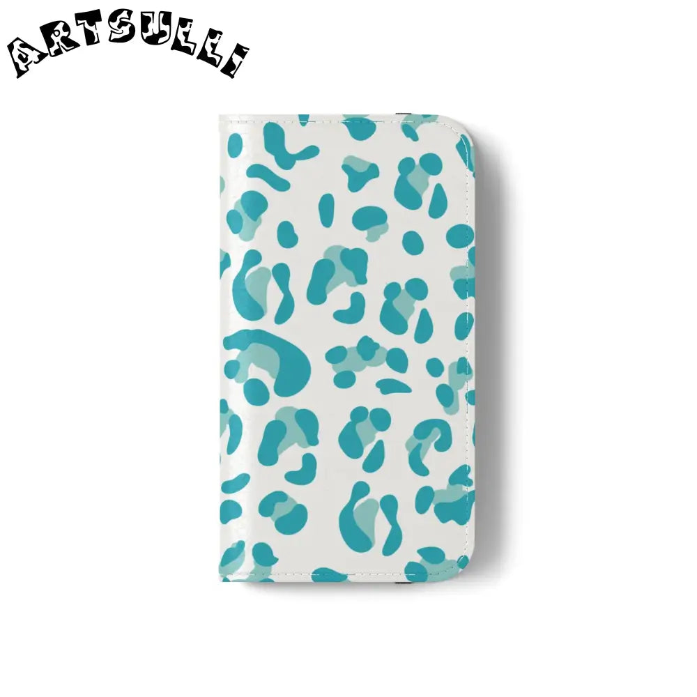 JAKKOUTTHEBXX Teal Leopard Print Flip Cases 2025