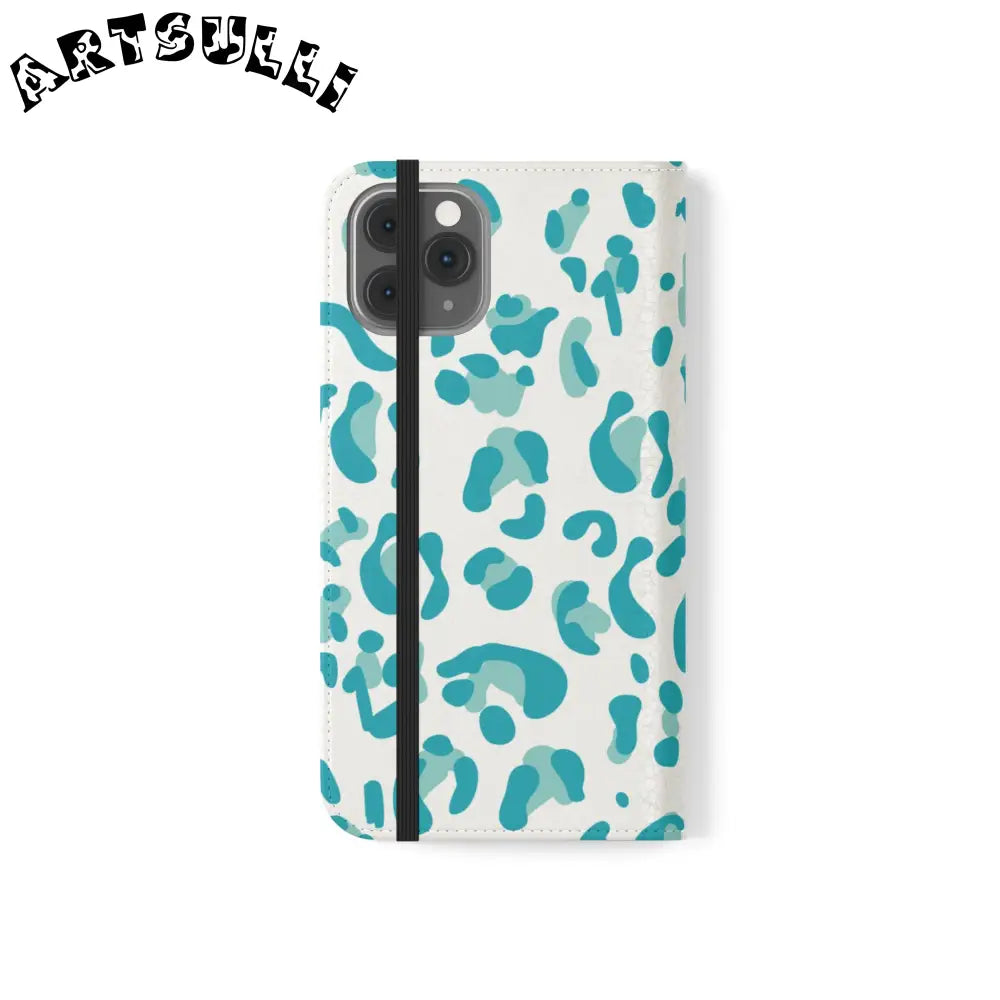 JAKKOUTTHEBXX Teal Leopard Print Flip Cases 2025