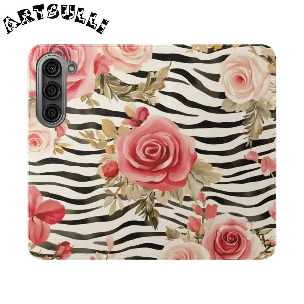 JAKKOUTTHEBXX Pink Floral Zebra Print Flip Case 2025