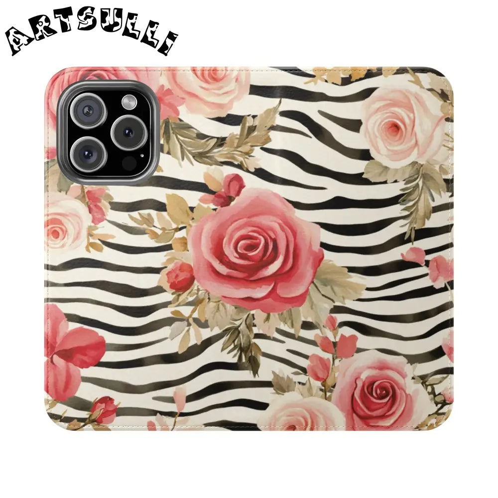 JAKKOUTTHEBXX Pink Floral Zebra Print Flip Case 2025