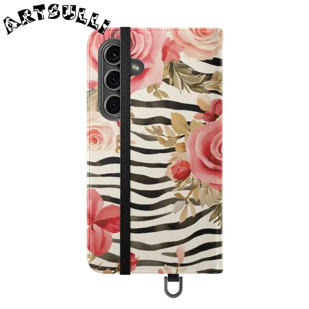 JAKKOUTTHEBXX Pink Floral Zebra Print Flip Case 2025