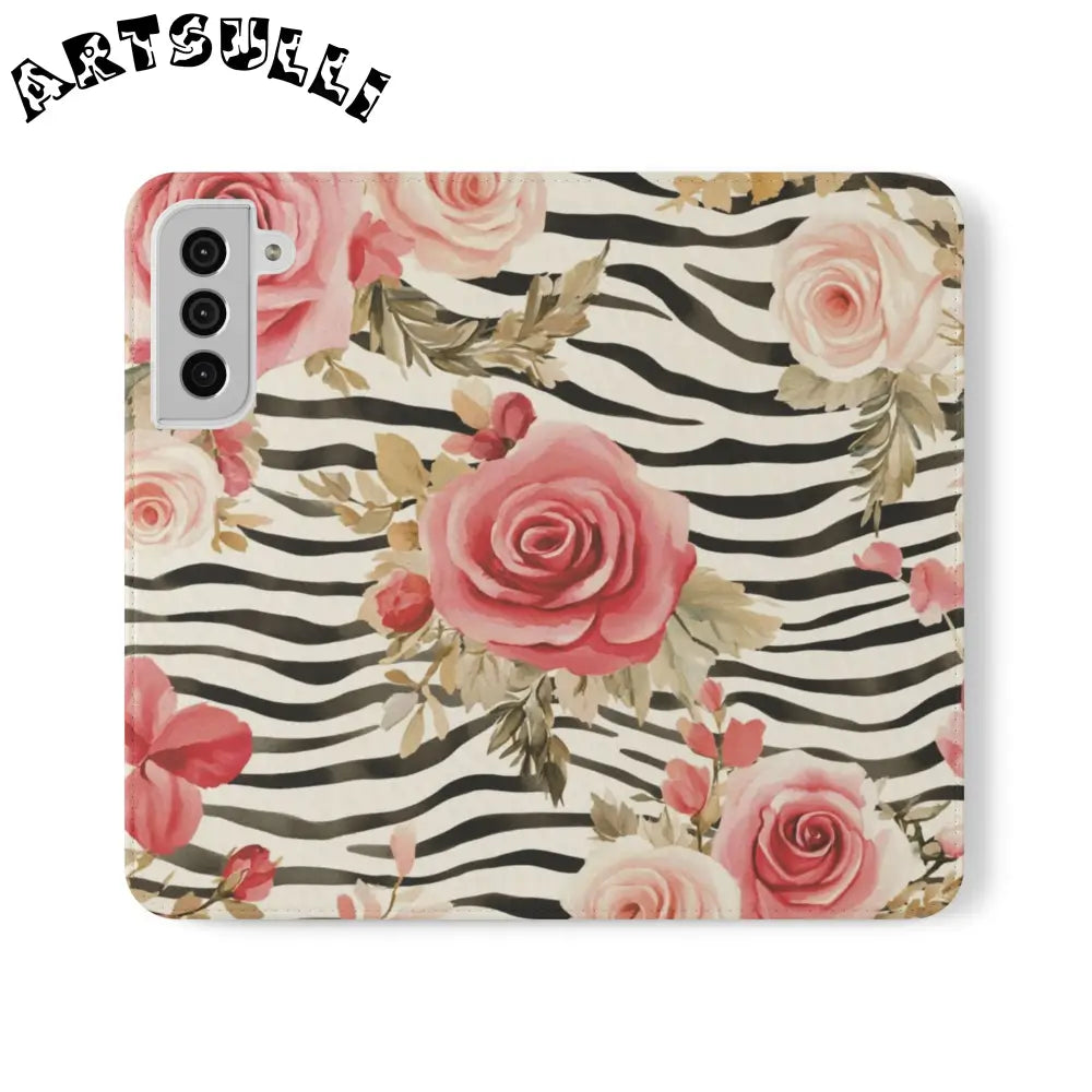 JAKKOUTTHEBXX Pink Floral Zebra Print Flip Case 2025
