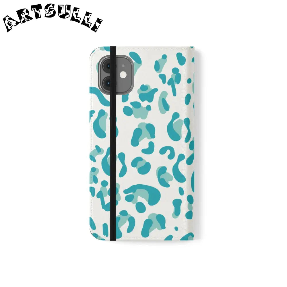 JAKKOUTTHEBXX Teal Leopard Print Flip Cases 2025
