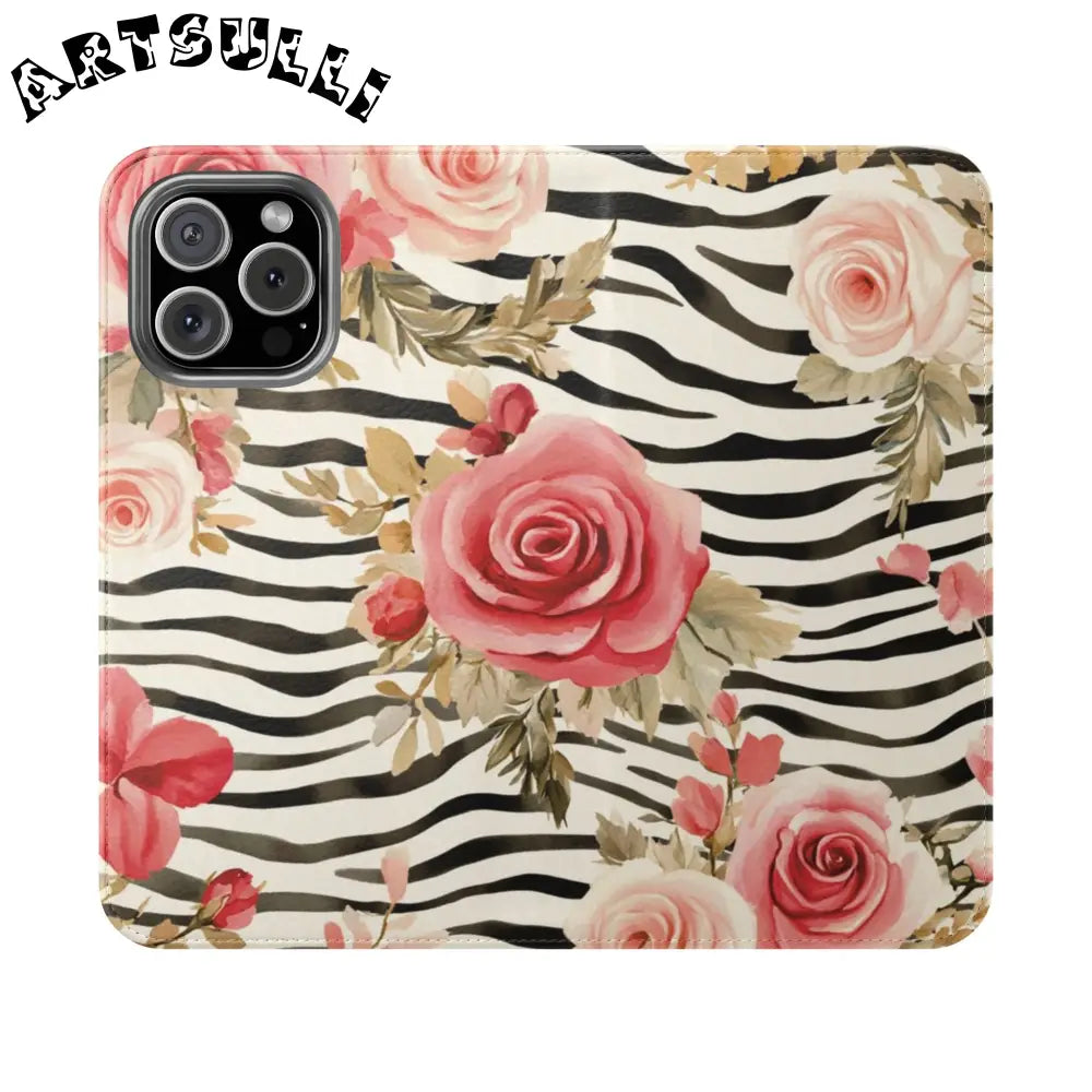 JAKKOUTTHEBXX Pink Floral Zebra Print Flip Case 2025