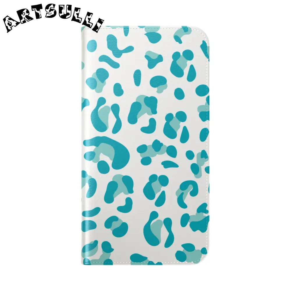 JAKKOUTTHEBXX Teal Leopard Print Flip Cases 2025