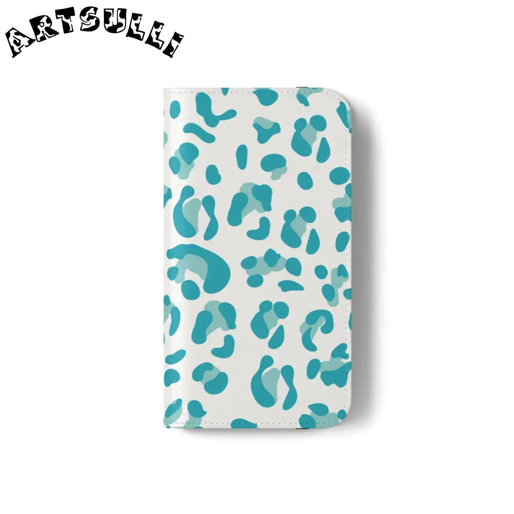 JAKKOUTTHEBXX Teal Leopard Print Flip Cases 2025
