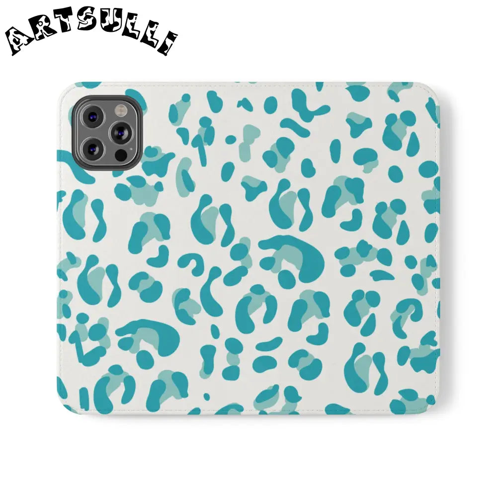 JAKKOUTTHEBXX Teal Leopard Print Flip Cases 2025